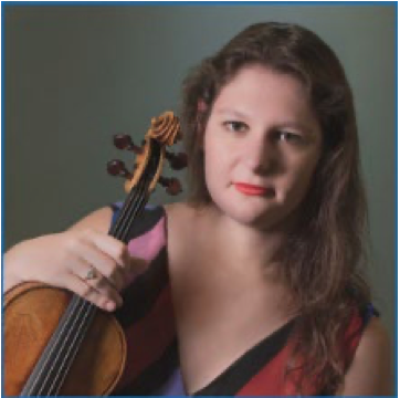 woman holding violin